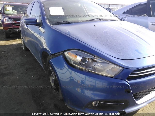 1C3CDFCH7DD300837 - 2013 DODGE DART LIMITED/R/T BLUE photo 6