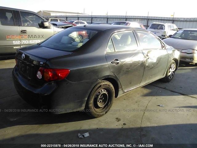 1NXBU4EE5AZ234892 - 2010 TOYOTA COROLLA S/LE/XLE BLACK photo 4