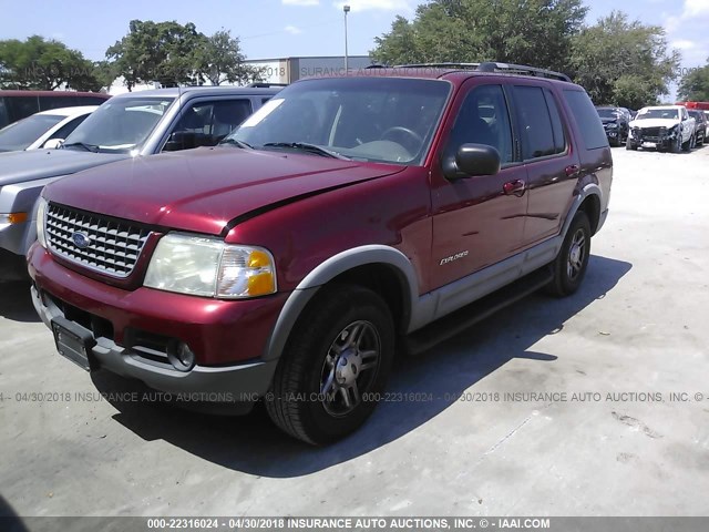 1FMZU73EX2ZA47235 - 2002 FORD EXPLORER XLT RED photo 2