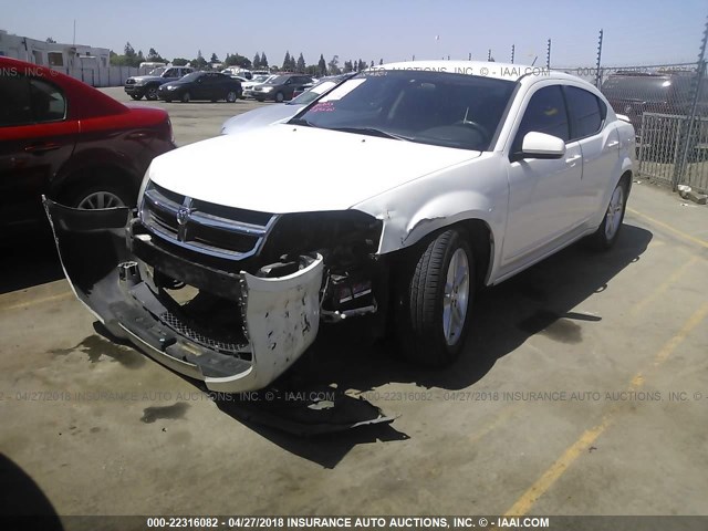 1B3CC5FB1AN141983 - 2010 DODGE AVENGER R/T WHITE photo 2