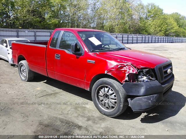1FTRF12217NA65155 - 2007 FORD F150 RED photo 1