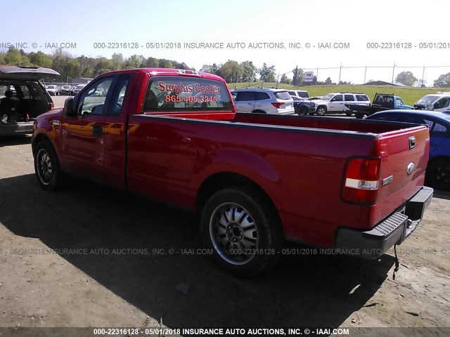1FTRF12217NA65155 - 2007 FORD F150 RED photo 3