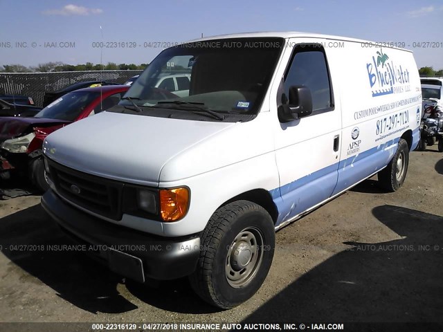 1FTRE14WX5HB03139 - 2005 FORD ECONOLINE E150 VAN WHITE photo 2