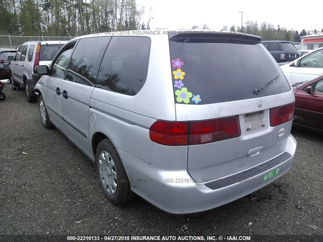 2HKRL18531H563424 - 2001 HONDA ODYSSEY LX SILVER photo 3