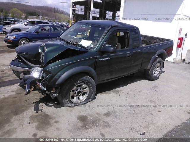 5TEWM72NX3Z222999 - 2003 TOYOTA TACOMA XTRACAB GREEN photo 2