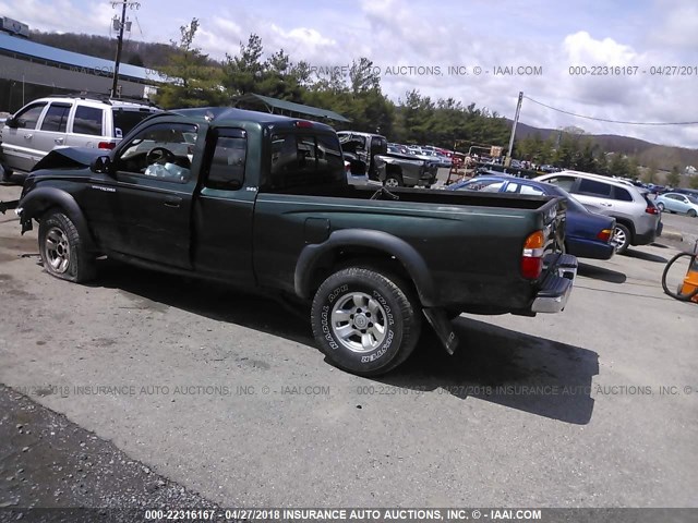 5TEWM72NX3Z222999 - 2003 TOYOTA TACOMA XTRACAB GREEN photo 3