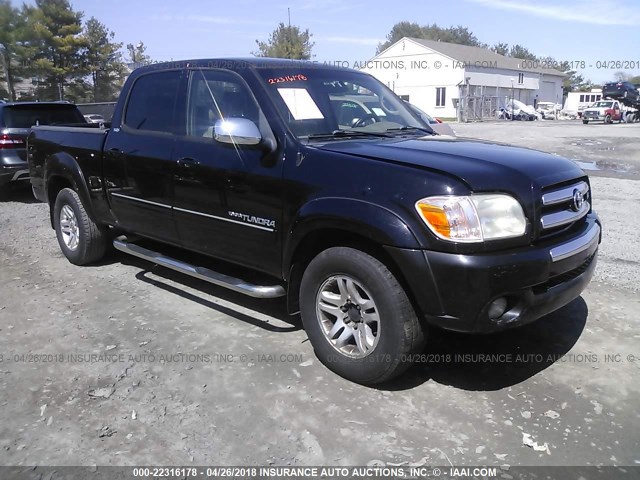 5TBDT44126S545943 - 2006 TOYOTA TUNDRA DOUBLE CAB SR5 BLACK photo 1