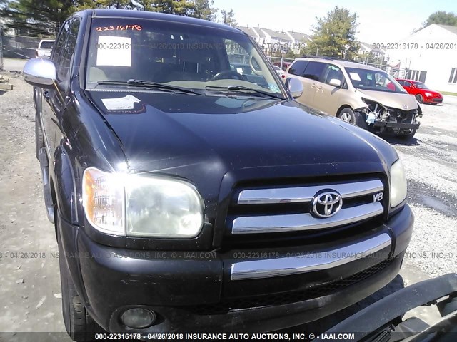 5TBDT44126S545943 - 2006 TOYOTA TUNDRA DOUBLE CAB SR5 BLACK photo 6