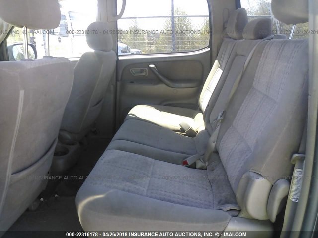5TBDT44126S545943 - 2006 TOYOTA TUNDRA DOUBLE CAB SR5 BLACK photo 8