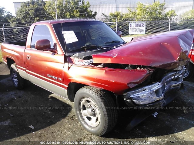 1B7HC16X6WS590545 - 1998 DODGE RAM 1500 RED photo 1