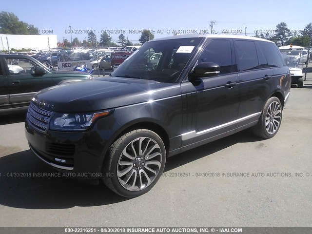 SALGS2EF0DA122013 - 2013 LAND ROVER RANGE ROVER SUPERCHARGED GRAY photo 2