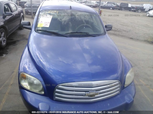 3GNDA13D86S530857 - 2006 CHEVROLET HHR LS BLUE photo 6