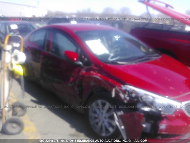 KNAFX4A67F5355613 - 2015 KIA FORTE LX RED photo 6