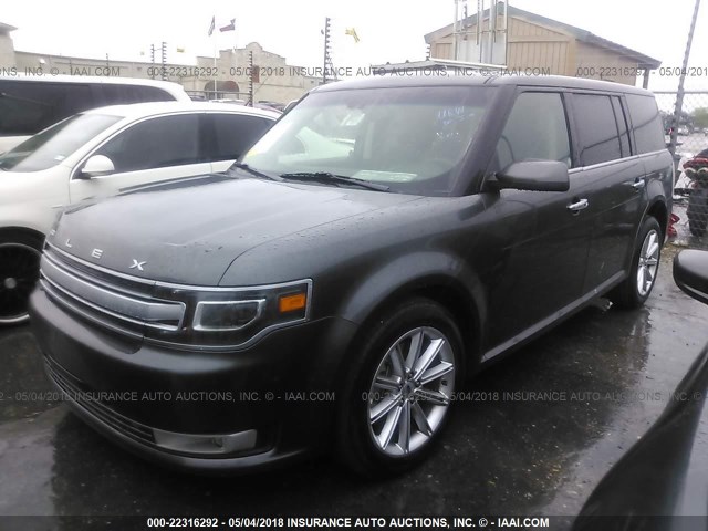 2FMGK5D81JBA07170 - 2018 FORD FLEX LIMITED GRAY photo 2