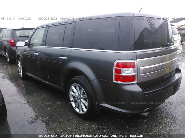 2FMGK5D81JBA07170 - 2018 FORD FLEX LIMITED GRAY photo 3