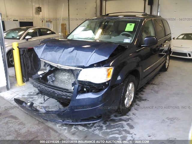 2A8HR54159R639124 - 2009 CHRYSLER TOWN & COUNTRY TOURING BLUE photo 2