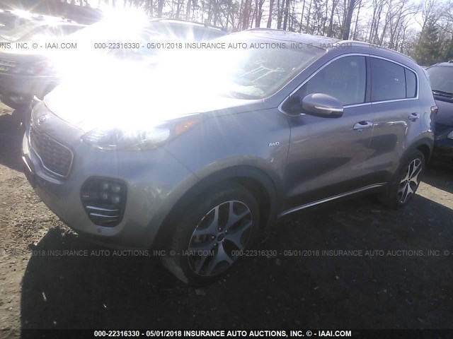 KNDPRCA65H7204272 - 2017 KIA SPORTAGE SX GRAY photo 2