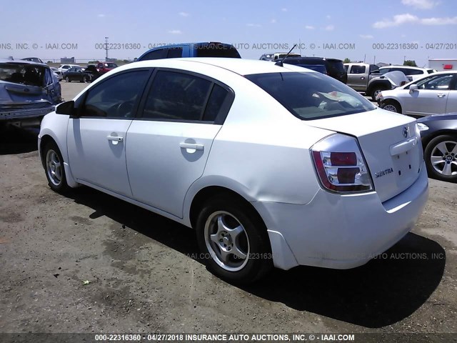 3N1AB61EX8L649740 - 2008 NISSAN SENTRA 2.0/2.0S/2.0SL WHITE photo 3