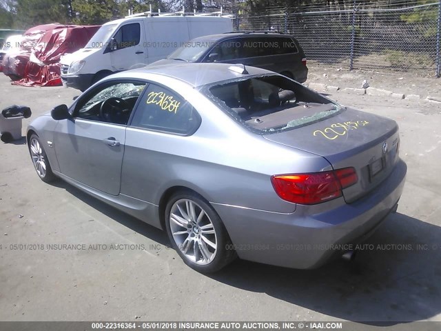 WBAKF9C54BE247298 - 2011 BMW 335 XI SILVER photo 3