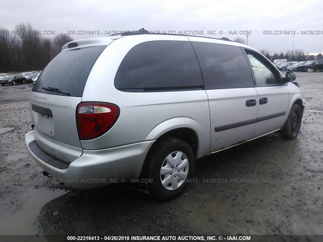 1D4GP24R85B262636 - 2005 DODGE GRAND CARAVAN SE SILVER photo 4