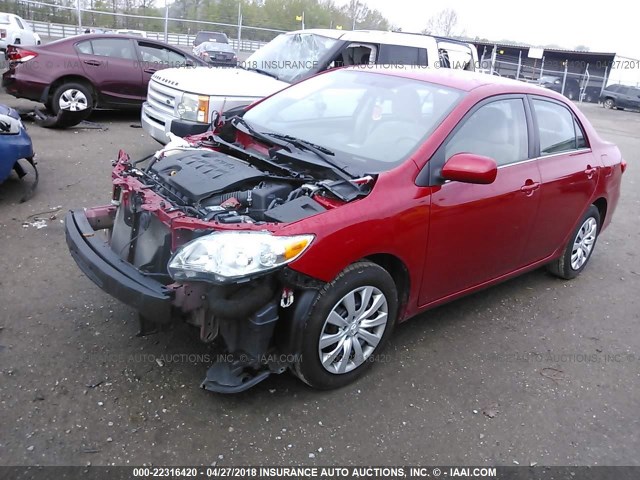 5YFBU4EE8DP224220 - 2013 TOYOTA COROLLA S/LE RED photo 2