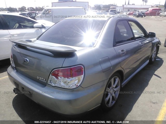 JF1GD74667G508216 - 2007 SUBARU IMPREZA WRX/LIMITED GRAY photo 4