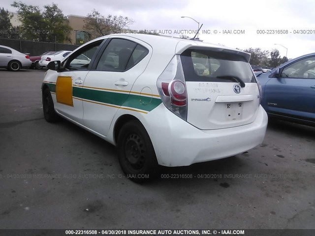 JTDKDTB3XE1558431 - 2014 TOYOTA PRIUS C WHITE photo 3