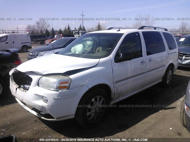 5GADV33137D163173 - 2007 BUICK TERRAZA CXL WHITE photo 2