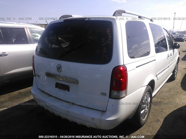 5GADV33137D163173 - 2007 BUICK TERRAZA CXL WHITE photo 4