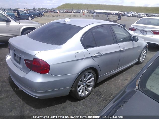 WBAPH5G58BNM74450 - 2011 BMW 328 I SULEV SILVER photo 4