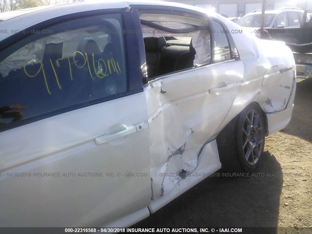 19UUA76538A013973 - 2008 ACURA TL TYPE S WHITE photo 6