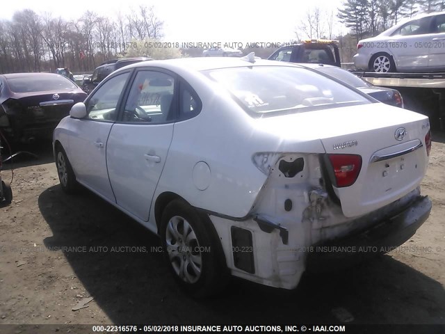 KMHDU4ADXAU838296 - 2010 HYUNDAI ELANTRA BLUE/GLS/SE WHITE photo 3