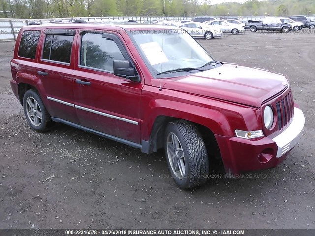 1J8FT48W68D568249 - 2008 JEEP PATRIOT LIMITED RED photo 1