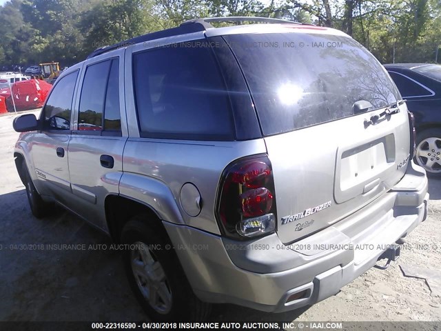 1GNDS13S232337445 - 2003 CHEVROLET TRAILBLAZER  GRAY photo 3