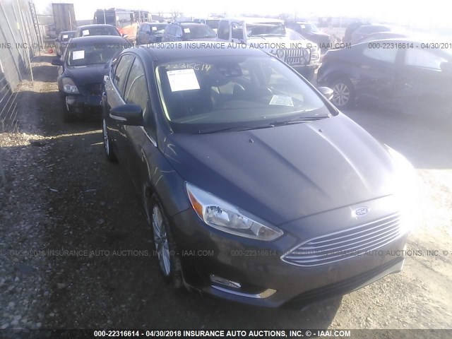 1FADP3J25FL204823 - 2015 FORD FOCUS TITANIUM GRAY photo 1