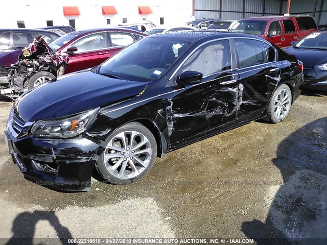 1HGCR2F5XEA235526 - 2014 HONDA ACCORD SPORT BLACK photo 2