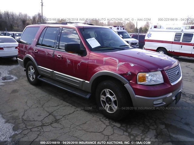 1FMFU18L73LB51368 - 2003 FORD EXPEDITION EDDIE BAUER RED photo 1