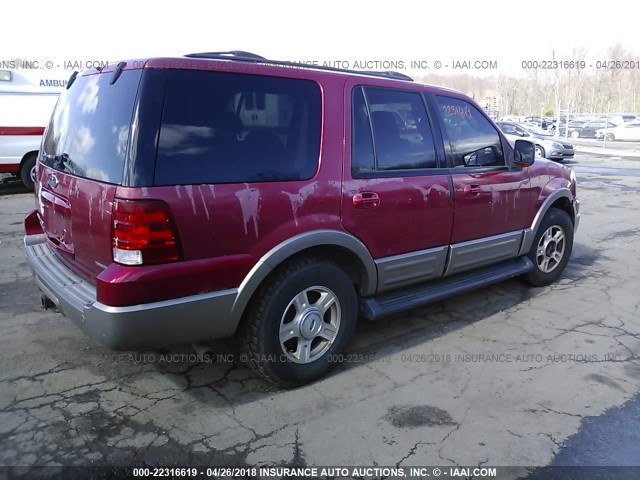 1FMFU18L73LB51368 - 2003 FORD EXPEDITION EDDIE BAUER RED photo 4