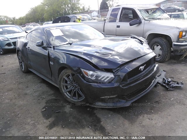 1FA6P8CF6F5308974 - 2015 FORD MUSTANG GT BLACK photo 1