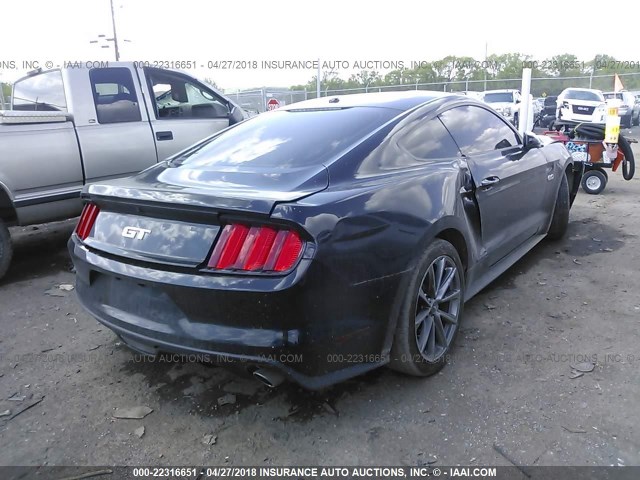 1FA6P8CF6F5308974 - 2015 FORD MUSTANG GT BLACK photo 4