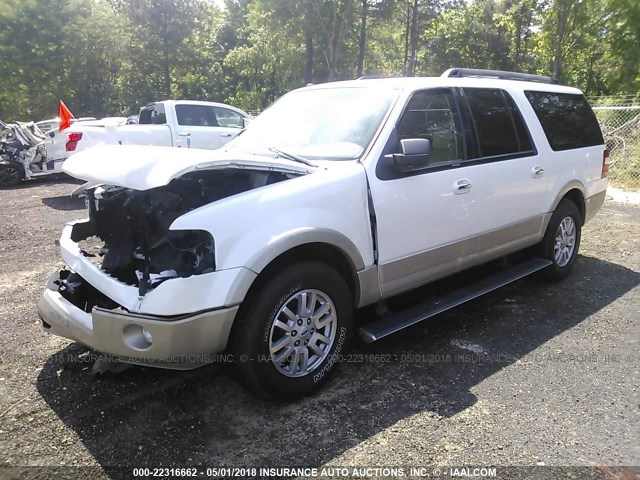 1FMJK1H50AEA53589 - 2010 FORD EXPEDITION EL EDDIE BAUER WHITE photo 2