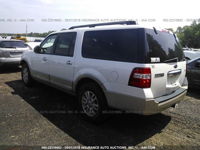 1FMJK1H50AEA53589 - 2010 FORD EXPEDITION EL EDDIE BAUER WHITE photo 3