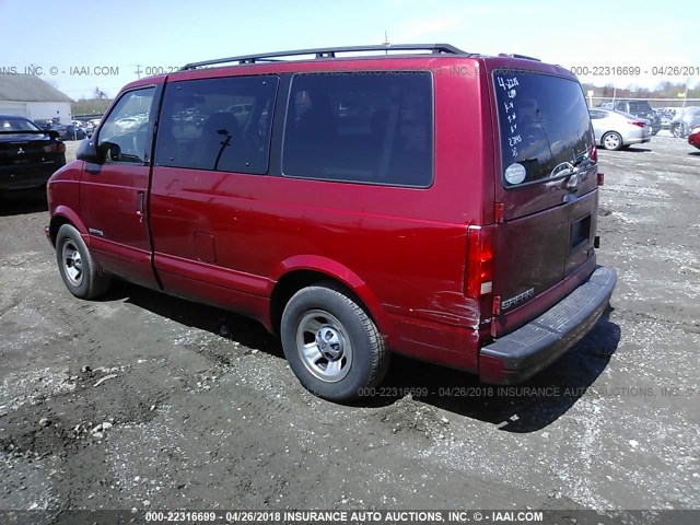 1GKDM19W1WB517764 - 1998 GMC SAFARI XT MAROON photo 3