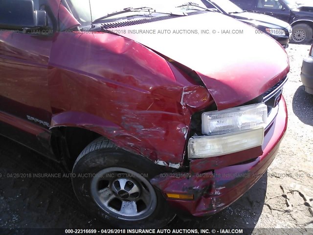 1GKDM19W1WB517764 - 1998 GMC SAFARI XT MAROON photo 6