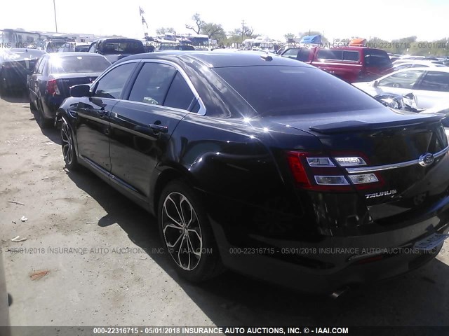 1FAHP2KT3DG107628 - 2013 FORD TAURUS SHO BLACK photo 3