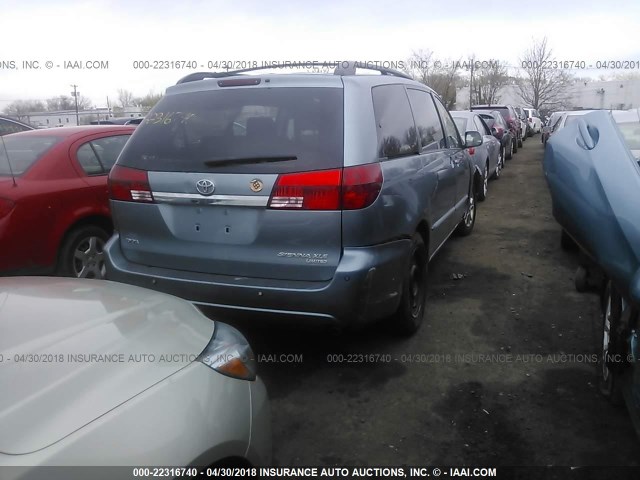 5TDZA22C04S149745 - 2004 TOYOTA SIENNA XLE/XLE LIMITED Light Blue photo 4