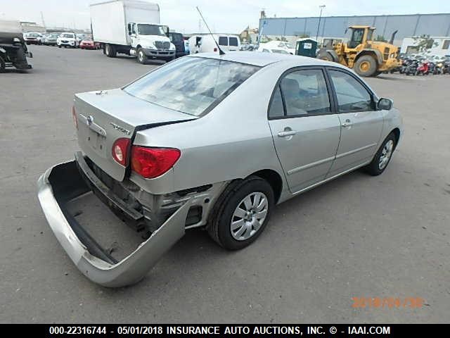 JTDBR32E530049143 - 2003 TOYOTA COROLLA CE/LE SILVER photo 4