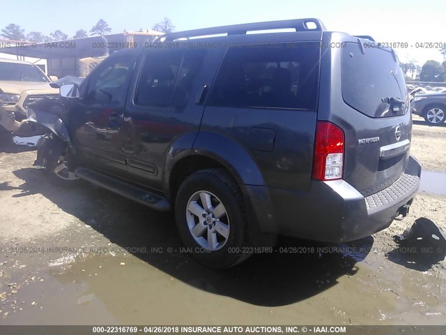 5N1AR1NN9CC624334 - 2012 NISSAN PATHFINDER S/LE/SE GRAY photo 3