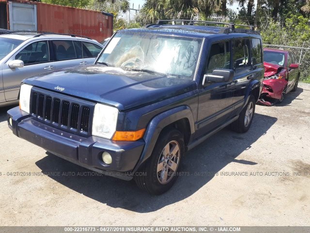 1J8HG48K26C263571 - 2006 JEEP COMMANDER BLUE photo 2