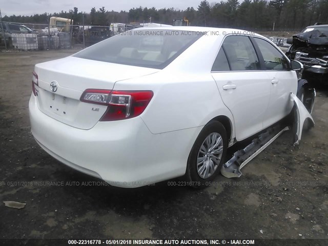 4T4BF1FK3ER439670 - 2014 TOYOTA CAMRY L/SE/LE/XLE WHITE photo 4